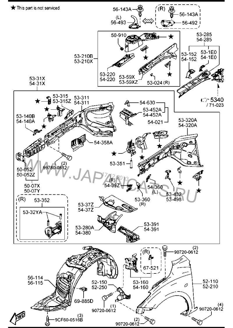 Установка передних подкрылок - MAZDA 3 ::: BK (2003-2009), BL (2009-2013),  BM (2013-н.в.) - Первый официальный Мазда клуб России